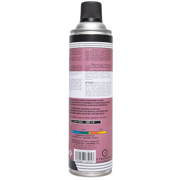 Bouteille de gaz Swiss arms 5-7 Light (110 PSI) sec 600ml