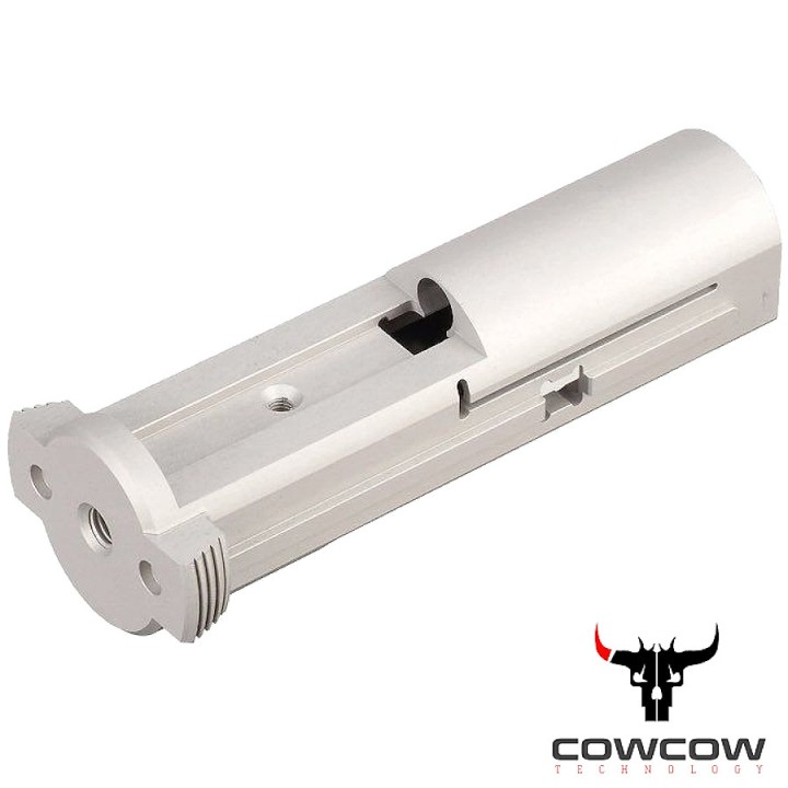 Bloc de culasse ultra léger pour AAP01 en aluminium argent sur fond blanc CowCow Technology CCT AAP01 014