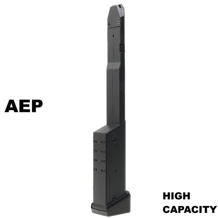 Chargeur haute capacité pour pistolet AEP Yakuza Delta Tactics noir
