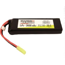 Batterie LiPo Swiss Arms 11.1V 3600mAh 25C Mini Tamiya