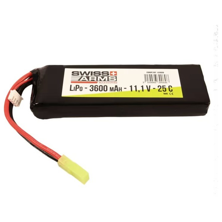 Batterie LiPo Swiss Arms 11.1V 3600mAh 25C Mini Tamiya