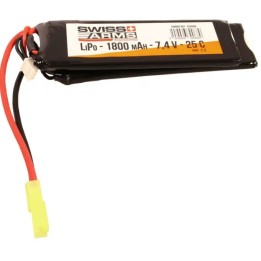 Batterie LiPo Swiss Arms 7.4V 1800mAh Double Stick Tamiya