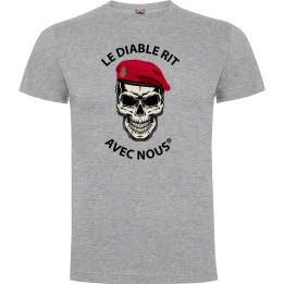 Tee shirt le diable rit avec nous Colo - Gris