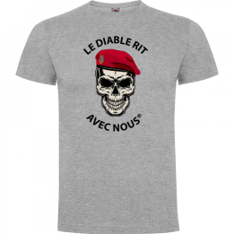 Tee shirt le diable rit avec nous Colo - Gris M