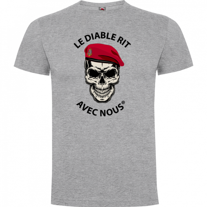 Tee shirt le diable rit avec nous Colo - Gris M