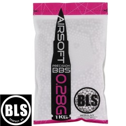 Sachet billes airsoft BLS 0,28g 3500 billes blanches calibre 6mm