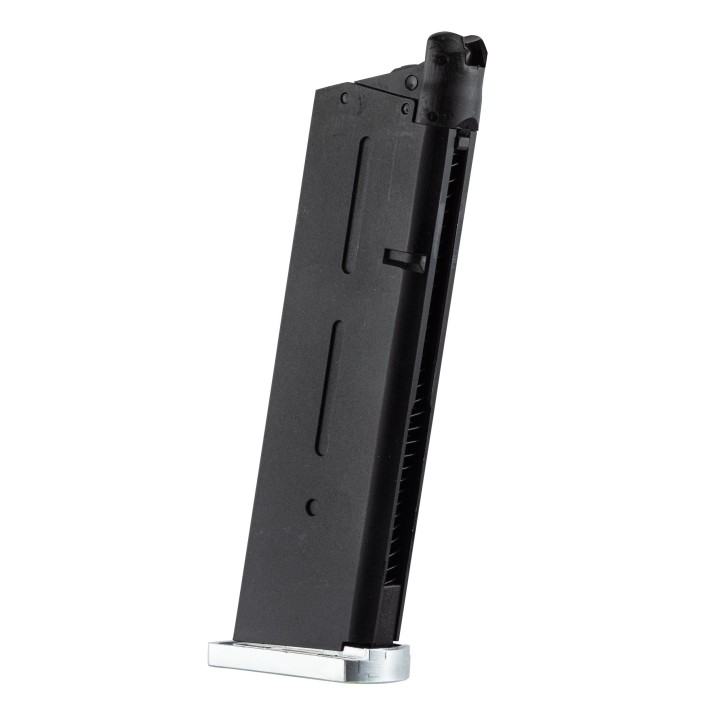 Chargeur VORSK 1911 MEU VX-9 VP-X Gaz 25 coups Noir/Chrome
