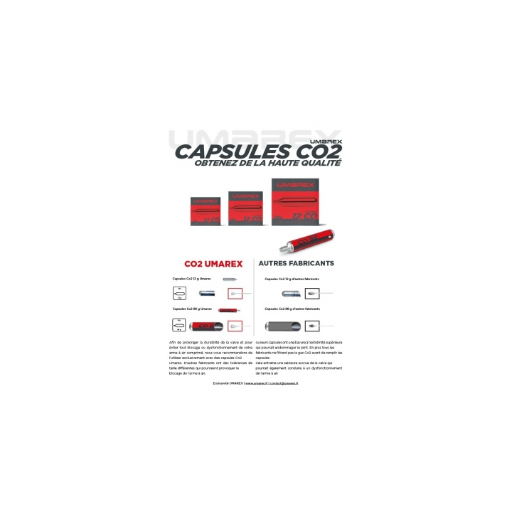 Capsule CO2 88g Umarex | Consommable Airsoft & Tir