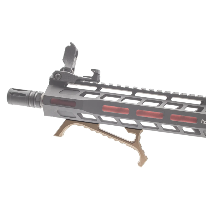 Poignée inclinée VP23 KeyMod M-LOK aluminium tan