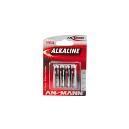 Lot de 4 piles AAA LR03 Alkaline 1.5v Ansmann