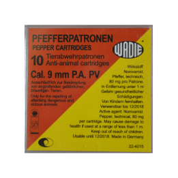 WADIE - CARTOUCHES 9MM PA PV PEPPER A GAZ X10
