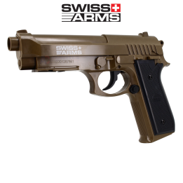 Pistolet CO2 Swiss Arms PT92 Tan semi-auto