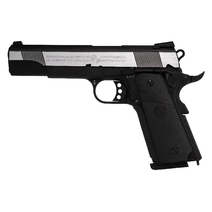 Colt 1911 Combat GBB argent et noir Cybergun